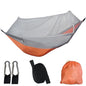 Outdoor Camping Hammock with Mosquito Net Lightweight Hanging Hammocks High Strength Parachute Fabric Hanging Bed Net 250X120Cm